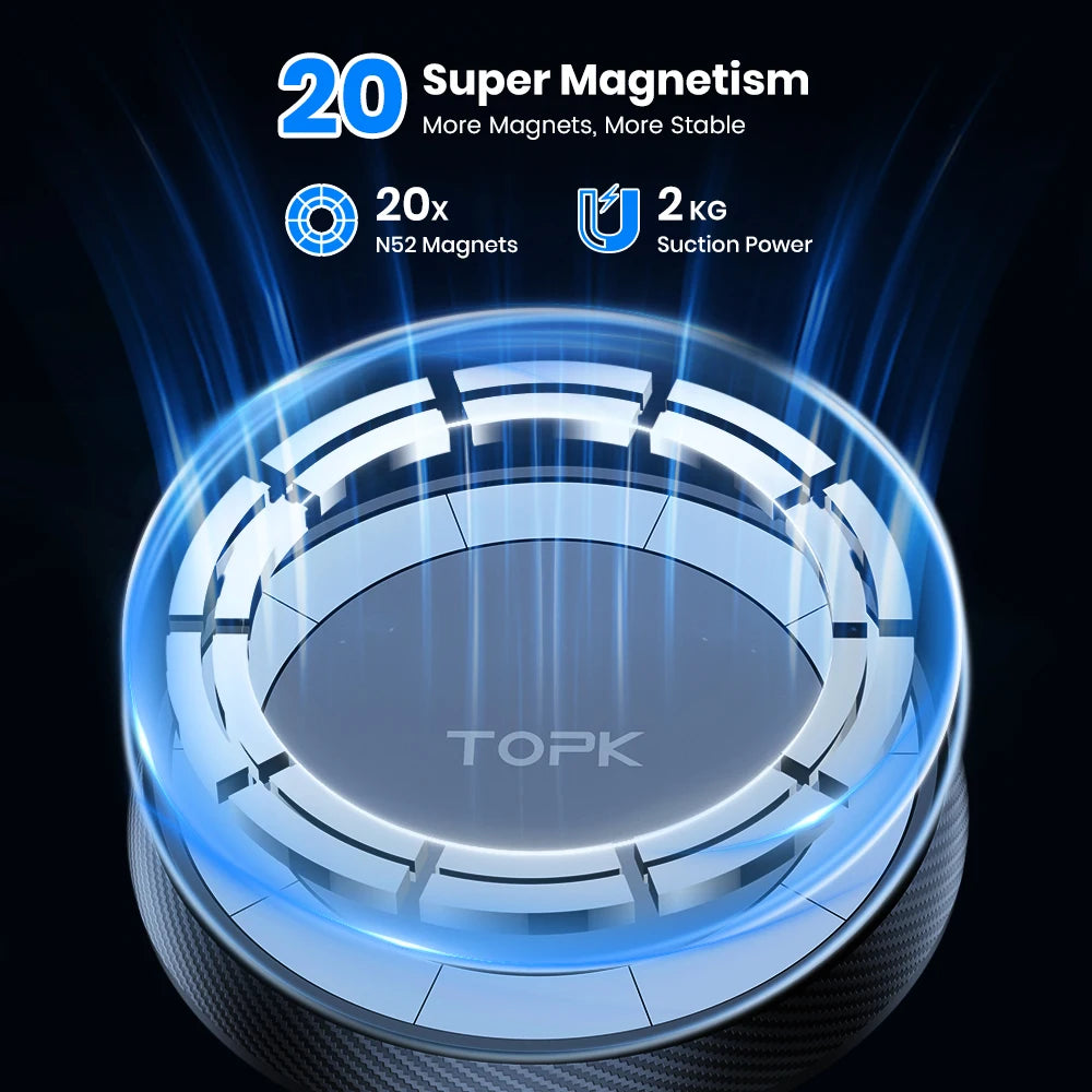 TOPK 360° MagSafe Magnetic Car Phone Holder